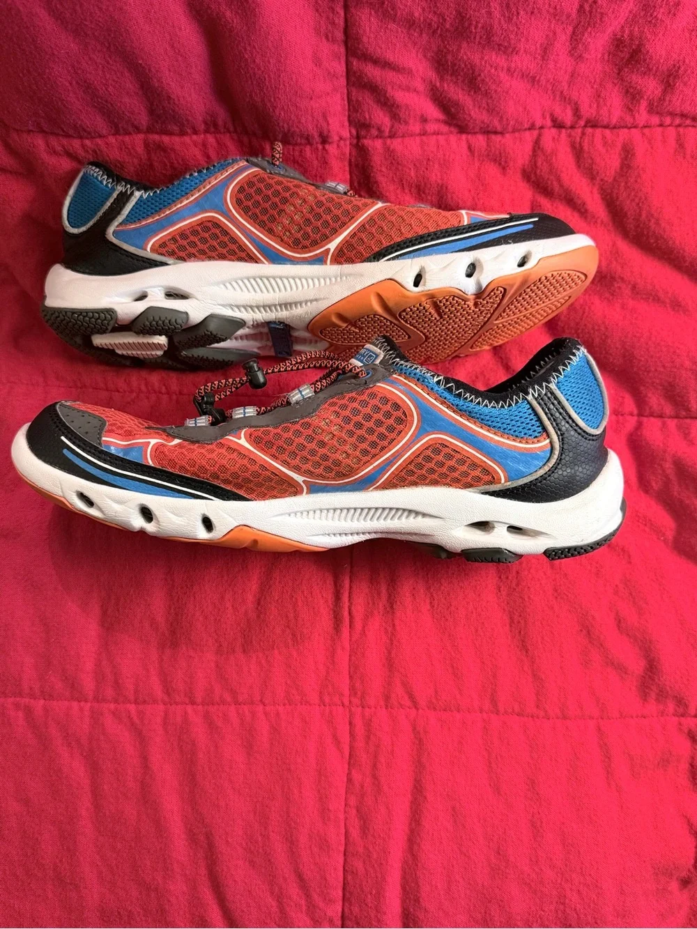 Sperry Orange and Blue Mesh H2O Slip-Ons